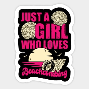 Just A Girl Who Loves Beachcombing Sticker